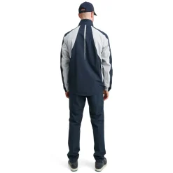 Abacus M Links Stretch Rainjacket Grå 373-Navy-Lt.Grey Discount