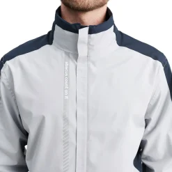 Abacus M Links Stretch Rainjacket Grå 373-Navy-Lt.Grey Discount