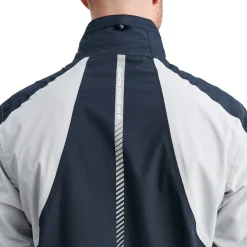 Abacus M Links Stretch Rainjacket Grå 373-Navy-Lt.Grey Discount