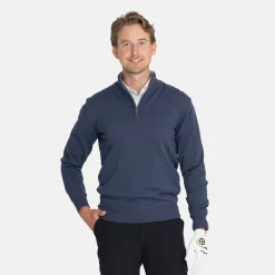 Abacus M Louth Knitted Windstopper 305-Navymelange Outlet