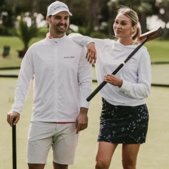 Bogeys & Birdies M Mid Layer LS Full-Zip Vit White Outlet