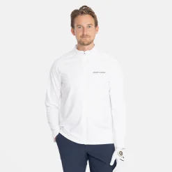 Bogeys & Birdies M Mid Layer LS Full-Zip Vit White Outlet