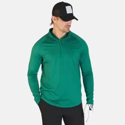 Bogeys & Birdies M Mid Layer LS Zip Racing Green