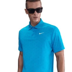 Nike M Nk Df Tour Polo Print Laser Blue-White Best