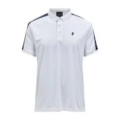 Peak Performance M Player Polo White-Salute Blue- Best
