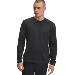 Under Armour M Sweater Fleece Crew Svart Svart (Black 001) New