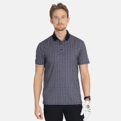 Bogeys & Birdies M Tech Pique Micro AOP Svart Black Online