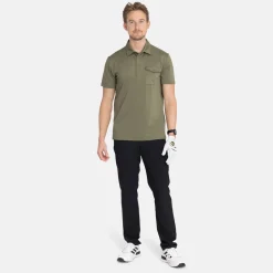 Bogeys & Birdies M Tech Pocket Polo 2.0 Leaf Clover Green Clearance