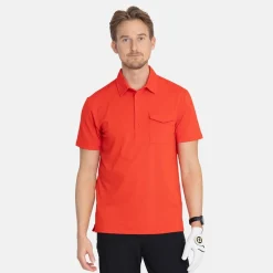 Bogeys & Birdies M Tech Pocket Polo 2.0 Fiery Red Hot