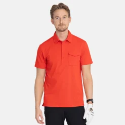 Bogeys & Birdies M Tech Pocket Polo 2.0 Fiery Red Hot