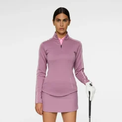 J.Lindeberg Nefe Quarter Zip Mid Layer Very-Grape Best