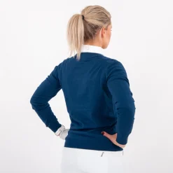 Cutter & Buck Oakville Crewneck Blå Navy Melange (554) Discount