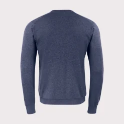Cutter & Buck Oakville Crewneck Blå Navy Melange (554) Discount