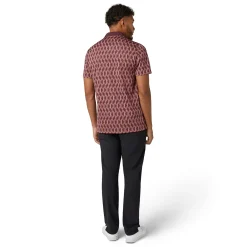 Original Penguin OP All Over Jacquard Colour Block Polo Mauve-Wine Online