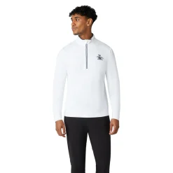 Original Penguin OP L/S 1/4 Zip Technica Vit Bright-White Discount