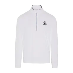 Original Penguin OP L/S 1/4 Zip Technica Vit Bright-White Discount