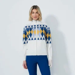 Daily Sports Placed Argyle Unlined Vit White New