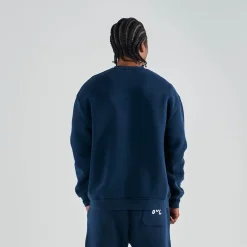 Malbon Golf Range Cooper Sweatshirt Blå Navy Outlet