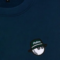 Malbon Golf Range Cooper Sweatshirt Blå Navy Outlet