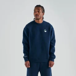 Malbon Golf Range Cooper Sweatshirt Blå Navy Outlet