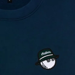 Malbon Golf Range Cooper Sweatshirt Blå Navy Outlet