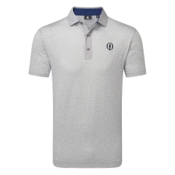 FootJoy Rock Print Lisle Shirt Grå Grey Outlet