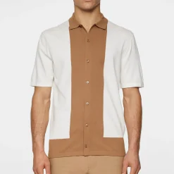 J.Lindeberg Rue Knitted Polo Shirt Vit White Discount