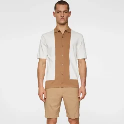 J.Lindeberg Rue Knitted Polo Shirt Vit White Discount