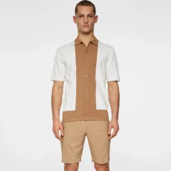 J.Lindeberg Rue Knitted Polo Shirt Vit White Discount