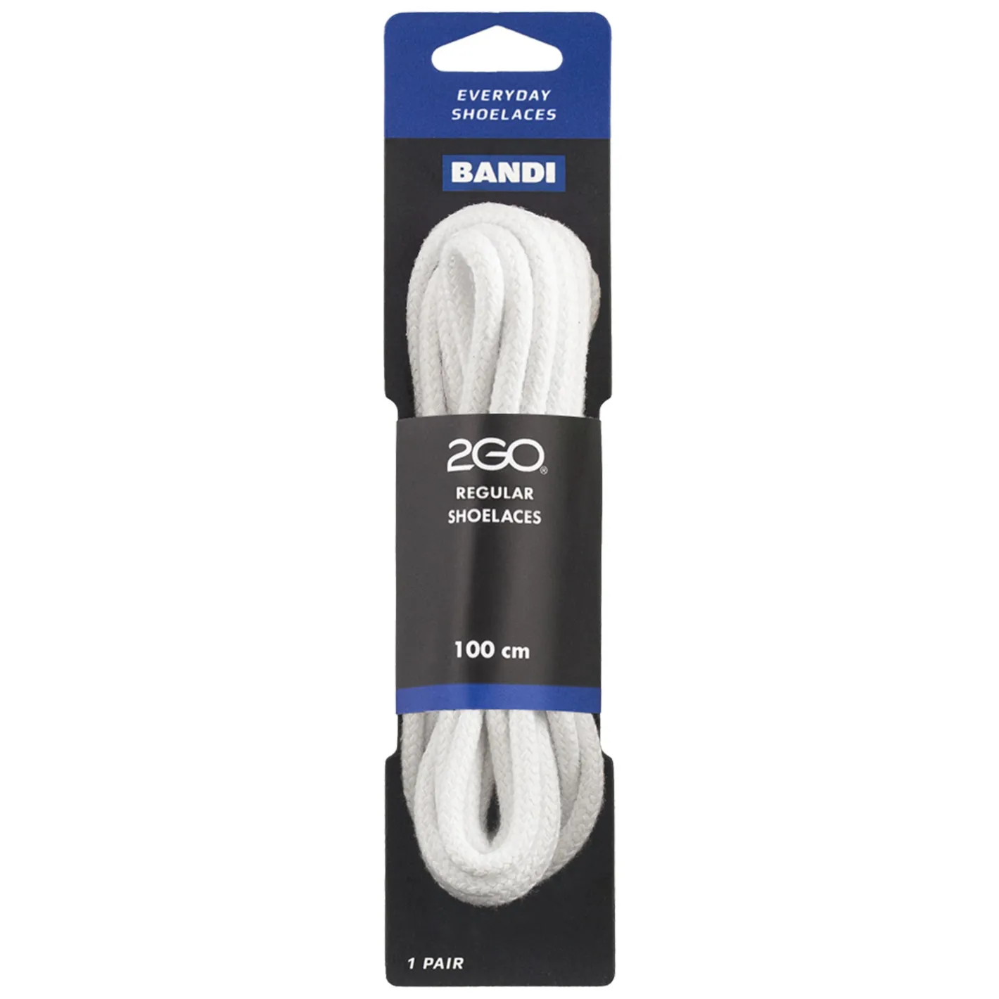 2GO Shoelaces 177 White 100cm Discount