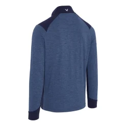 Callaway Soft Touched Blocked 1/4 Zip Peacoat-Heather Discount