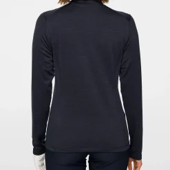J.Lindeberg Steffi Quarter Zip Mid Layer Navy-Melange Sale