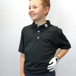 FootJoy Stretch Pique JR Svart