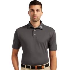FootJoy Stretch Pique Solid Grå Charcoal Clearance