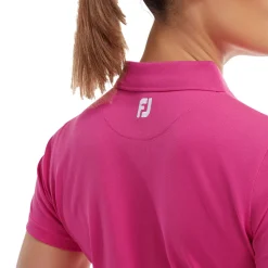 FootJoy Stretch Pique Solid Rosa Rosa (Hot Pink) Online