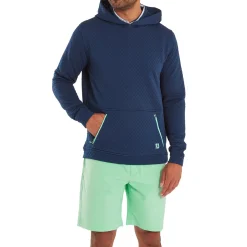 FootJoy Textured Knit Hoodie Blå Navy