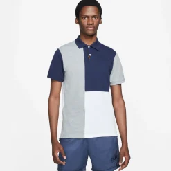 Nike The Polo Color-Block Sli Obsidian-Dk Grey Heather-Particle G Online