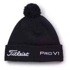 Titleist Tour Pom Pom Hat Svart Black-White New