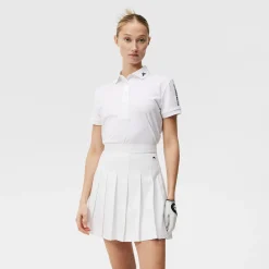 J.Lindeberg Tour Tech Golf Polo Vit White New