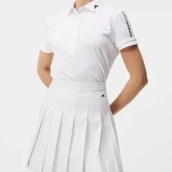 J.Lindeberg Tour Tech Golf Polo Vit White New
