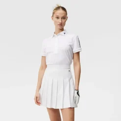 J.Lindeberg Tour Tech Golf Polo Vit White New