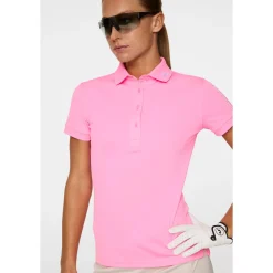 J.Lindeberg Tour Tech Polo Eosine-Pink Hot