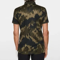 J.Lindeberg Tour Tech Print Polo Warp-Forest-L Best