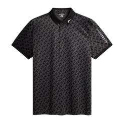 J.Lindeberg Tour Tech Print Polo Tour-Geo-Tonal-Black-M