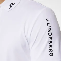 J.Lindeberg Tour Tech Slim Fit Polo Vit White New