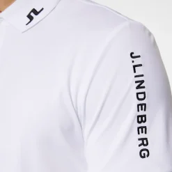 J.Lindeberg Tour Tech Slim Fit Polo Vit White New