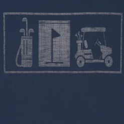 PGA Tour T-Shirt Graphic Crew: Blå Navy (413) New