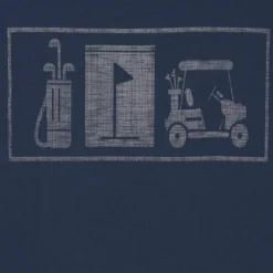 PGA Tour T-Shirt Graphic Crew: Blå Navy (413) New