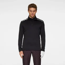 J.Lindeberg Vinnie Quarter Zip Mid Layer Svart Black Online