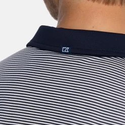 Cutter & Buck Virtue Polo Stripes Blå Navy (580) Clearance